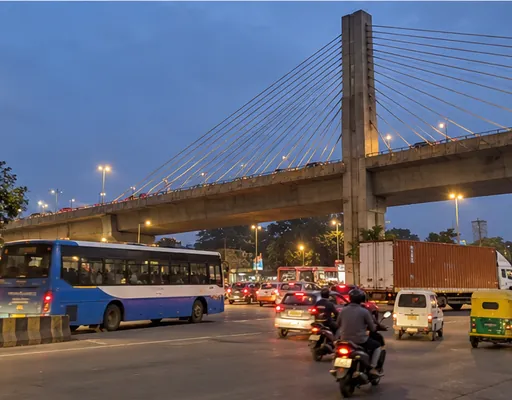 KR Puram cable flyover over the junction