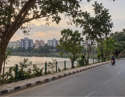 Yelahanka road by the lake